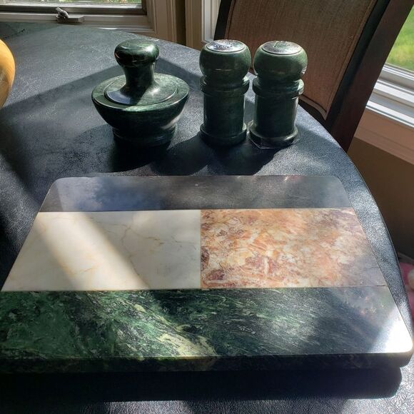 Heavy Marble Kitchen Set 5 Pieces - Picture 1 of 12